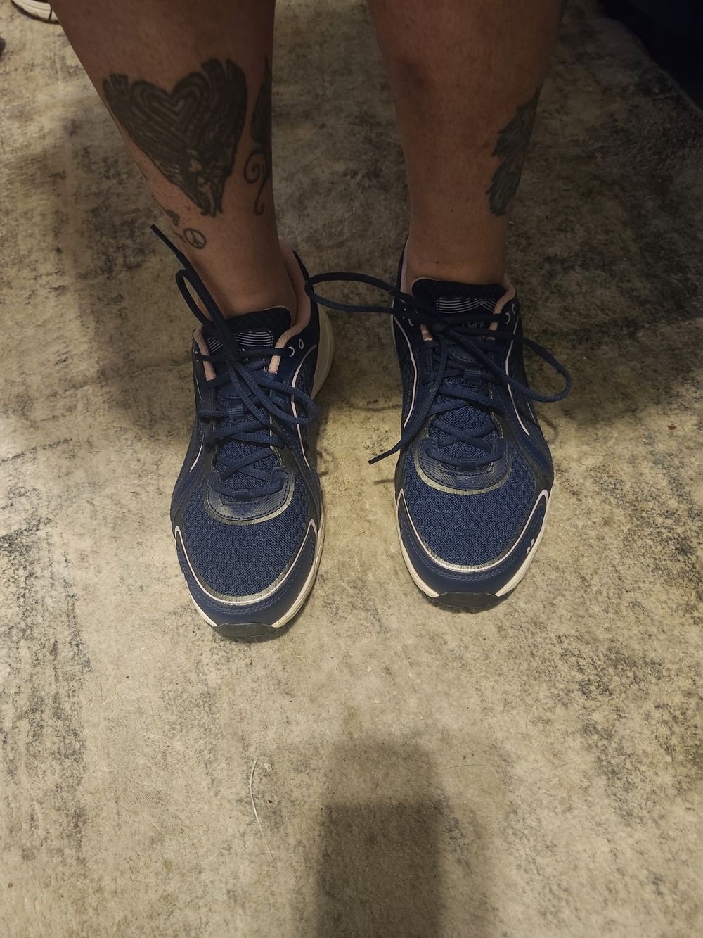 Ryka Navy Blue and Light Pink Athletic Shoes